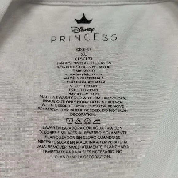 Disney women's tee "I belong in a Castle" Princess Fitted graphic Tee XL 14/16 - Picture 6 of 10